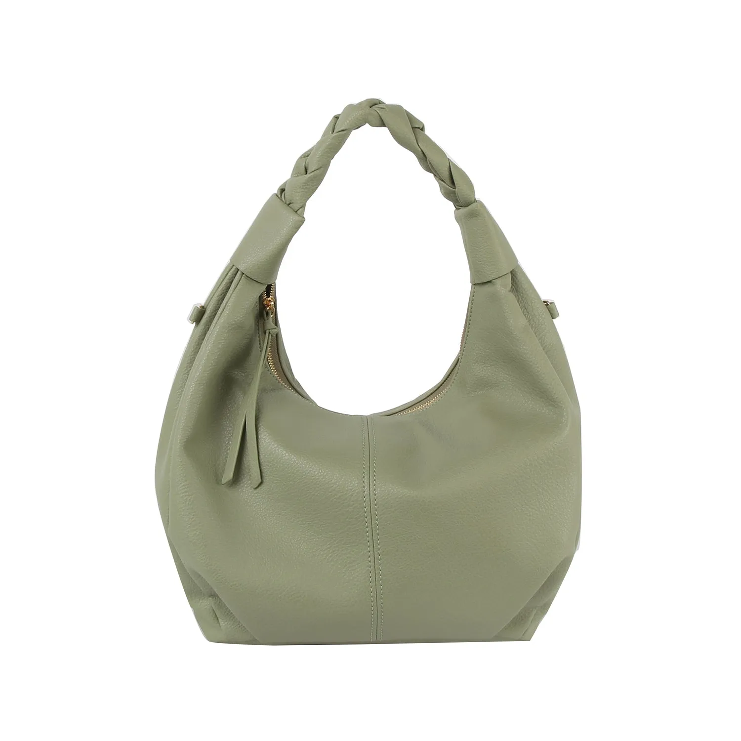 LMS212-Z Braid Handle Hobo Bag/Crossbody