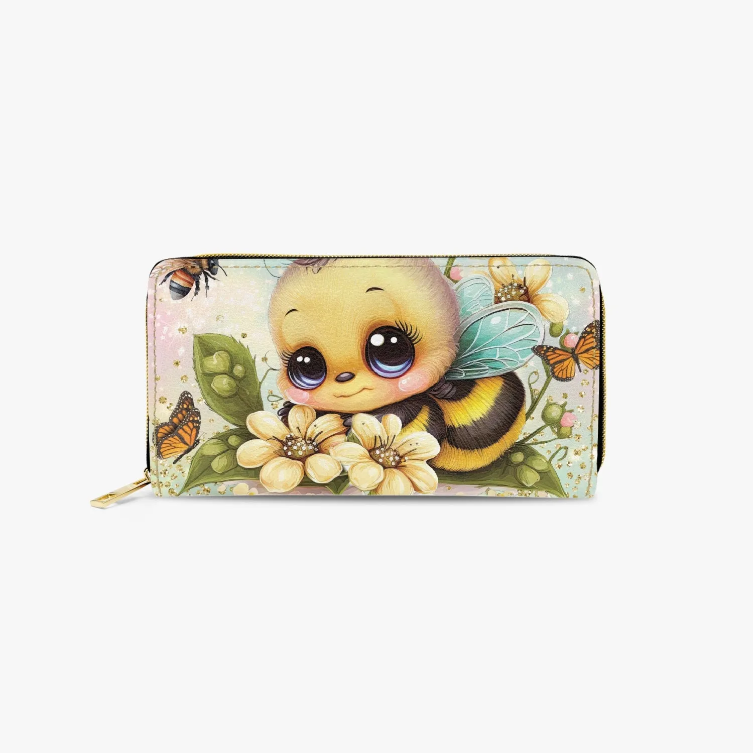 Long Type Zipper Purse, Bee, awd-669