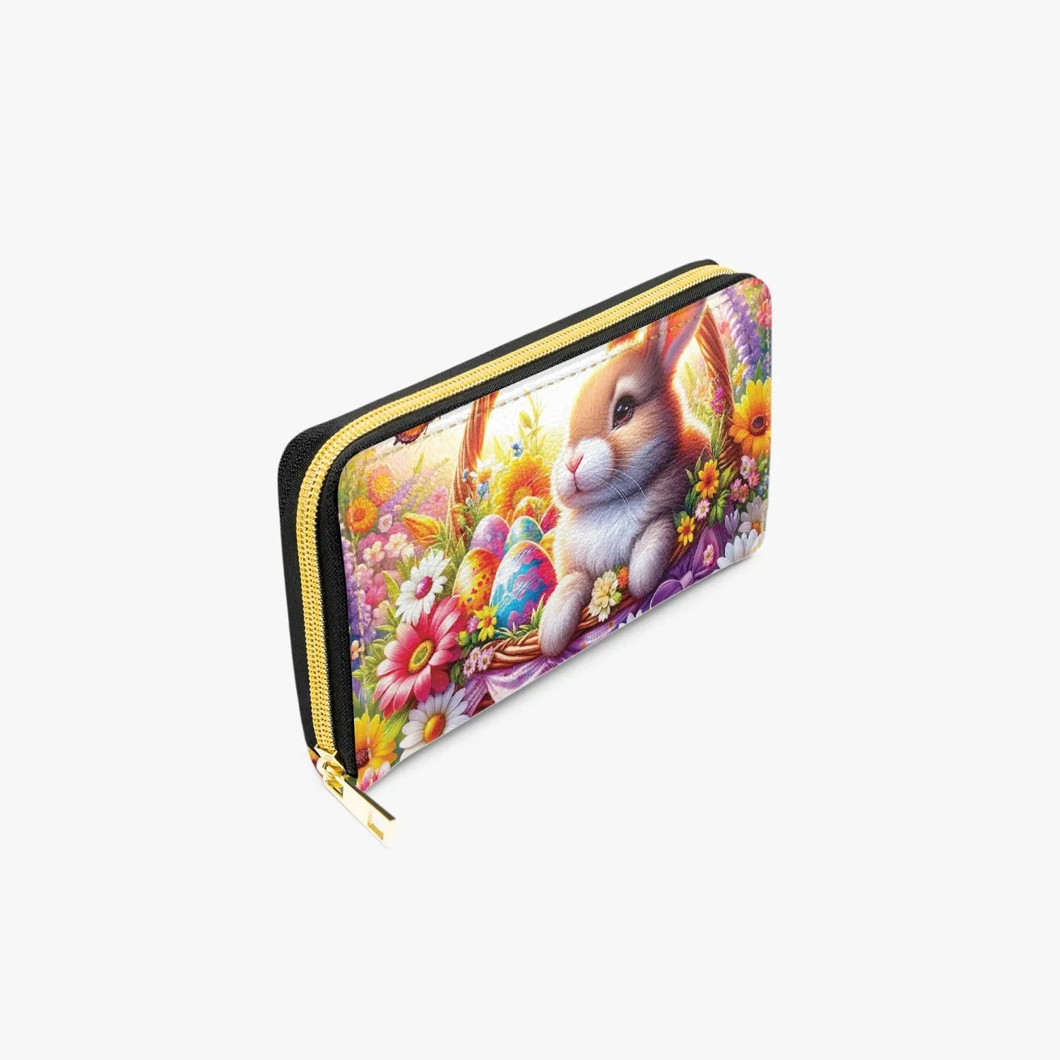 Long Type Zipper Purse, Easter Rabbit, awd-617