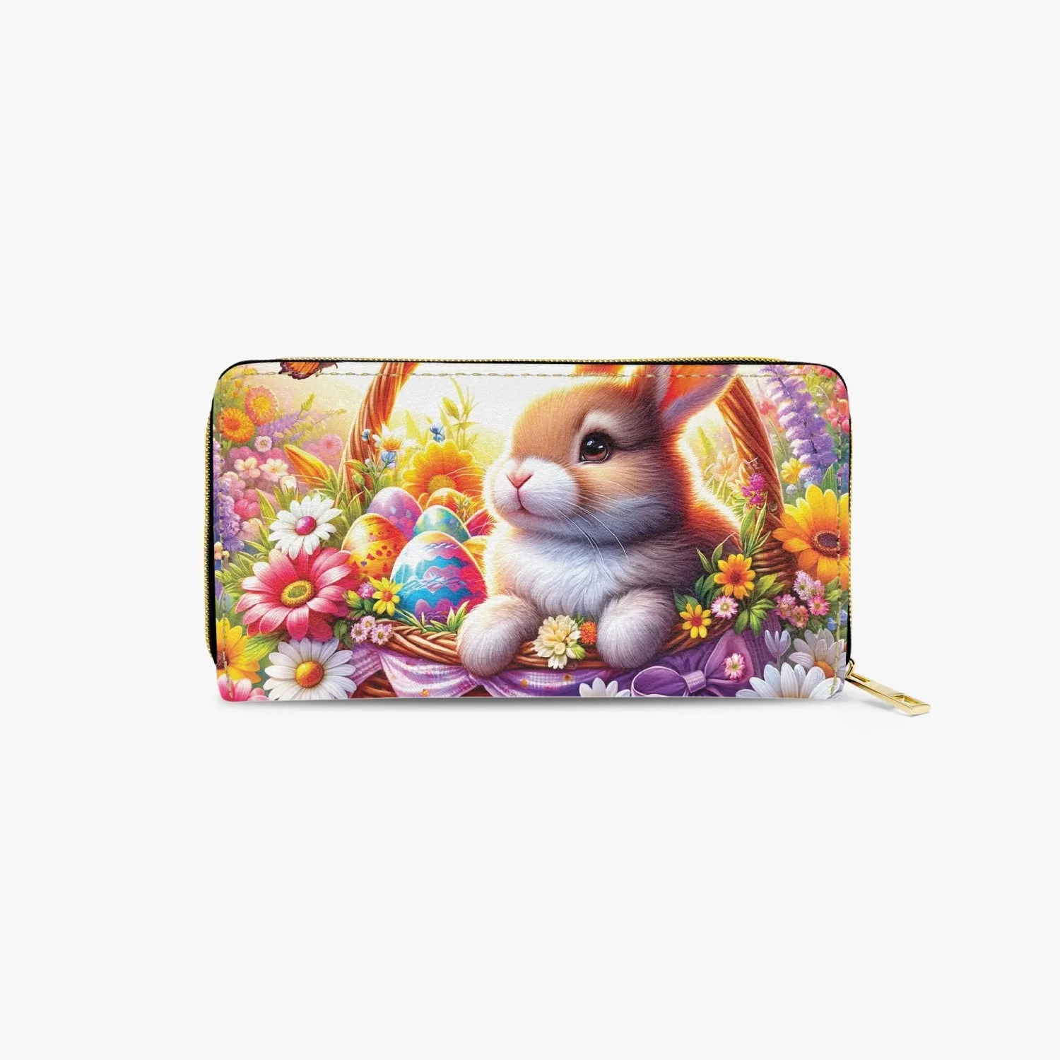 Long Type Zipper Purse, Easter Rabbit, awd-617