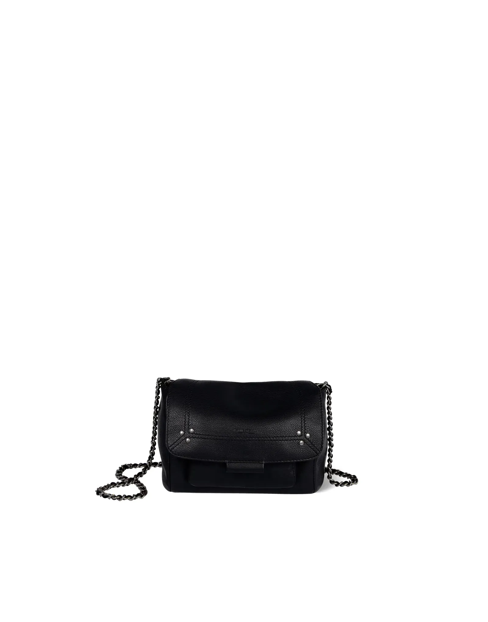 Lulu S Bag in Noir Silver Calfskin