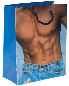 Man in Torn Denim Shorts Gift Bag