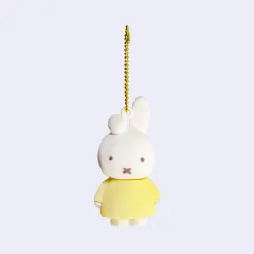 Miffy - Mascot Rubber Charm Keychain (Yellow Lop Ear)