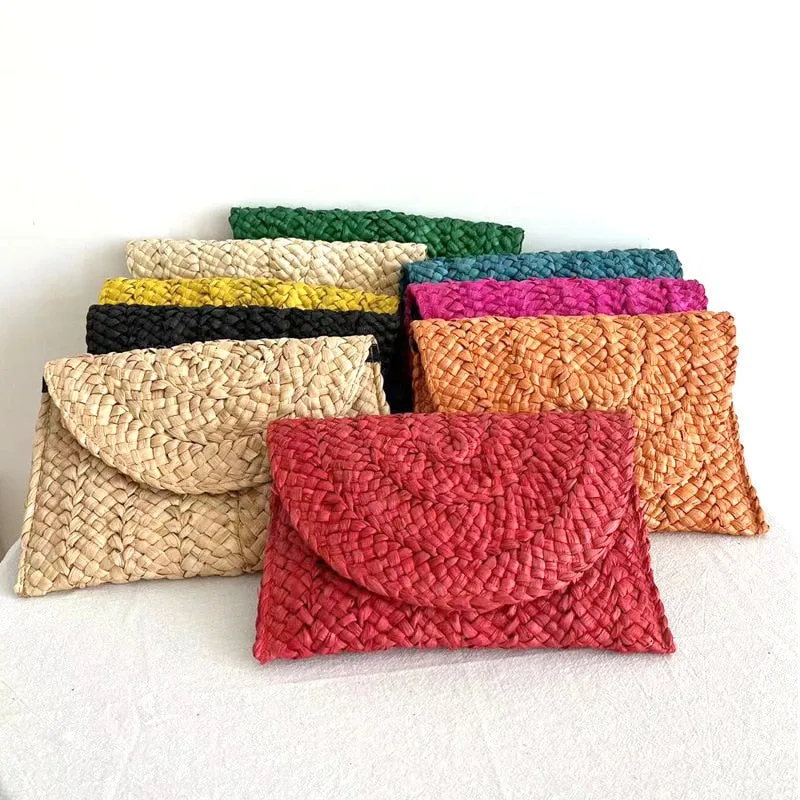 Mini Summer Straw Clutch Bag