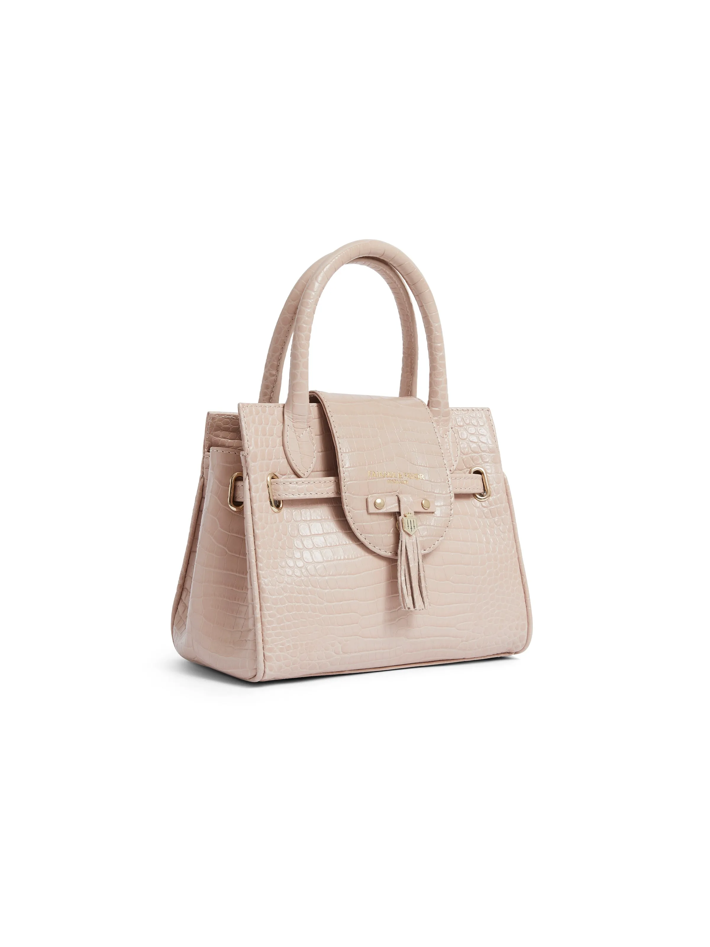 Mini Windsor Handbag - Blush Croc