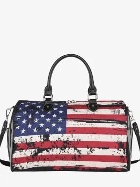 Montana West American Flag Canvas Weekender Bag