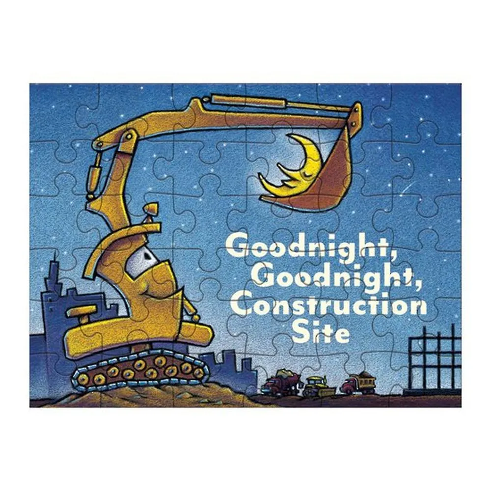 Mud Puppy 36 Piece Puzzle To Go Goodnight, Construction Site