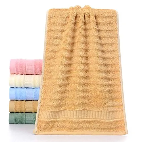 Mush Bamboo Towels Set | Ultra Soft, Absorbent and Antimicrobial 600 GSM (2 Bath Towel, 2 Hand Towel and 2 Face Towel) Perfect for Daily Use and Gifting (Olive & Pink)