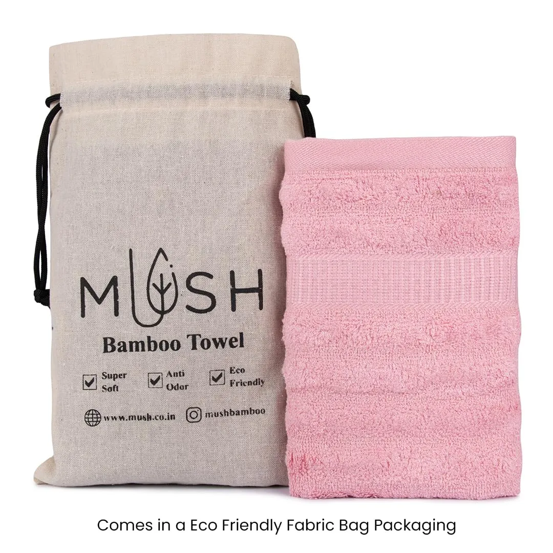 Mush Bamboo Towels Set | Ultra Soft, Absorbent and Antimicrobial 600 GSM (4 Bath Towel, 4 Hand Towel and 4 Face Towel) Perfect for Daily Use and Gifting (Cream, Pink, Golden, & Olive)