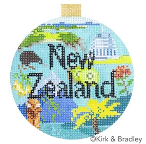 New Zealand Travel Round Needlepoint Canvas