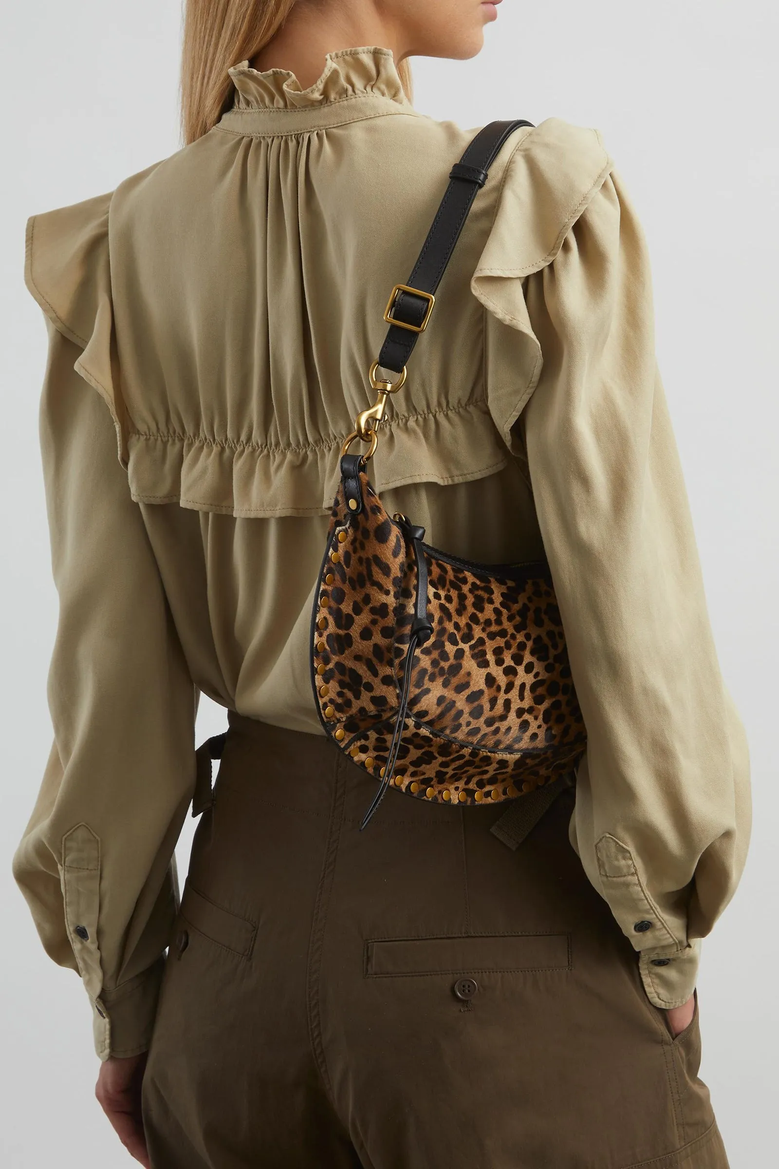 Oskan Moon Leopard Shoulder Bag