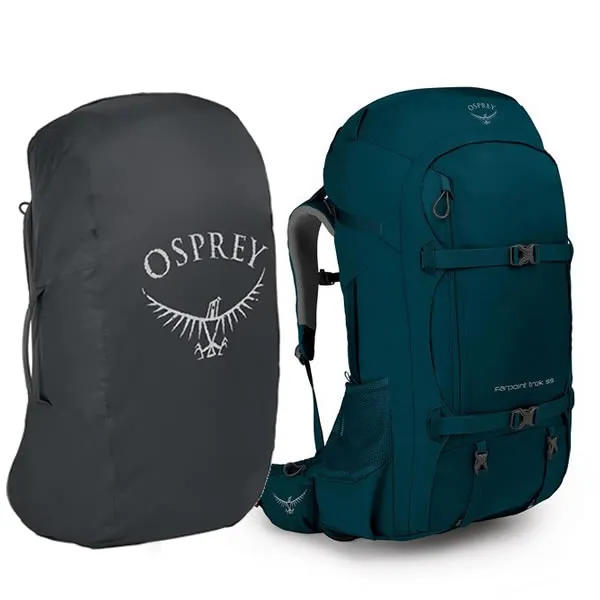 Osprey Farpoint Trek 55 Litre Travel and Hiking Backpack With Free Airport Cover/Raincover