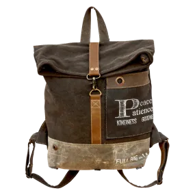 Peace and Patience Flap Over Backpack