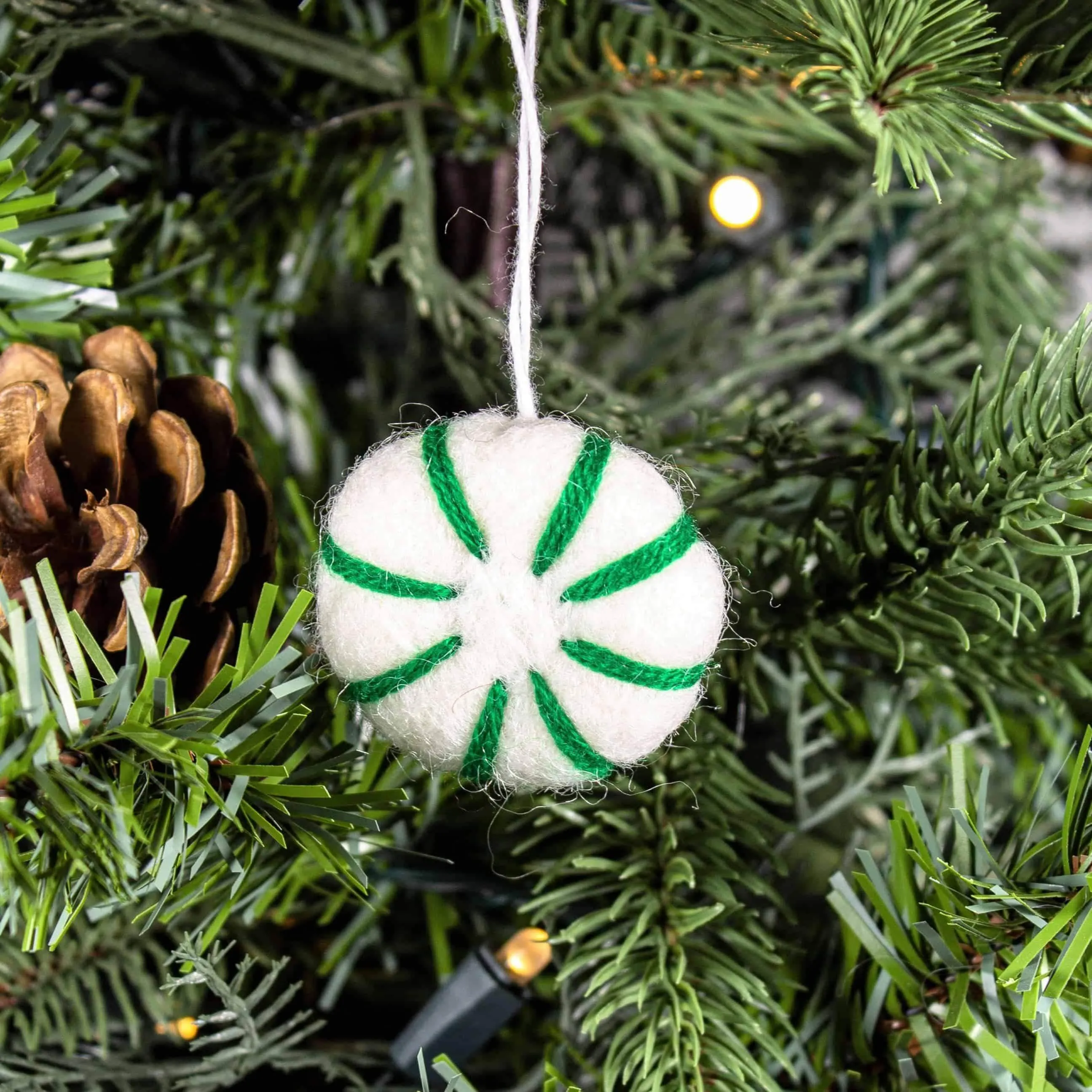 Peppermint Eco Fresheners Ornaments - Whites - Set of 6