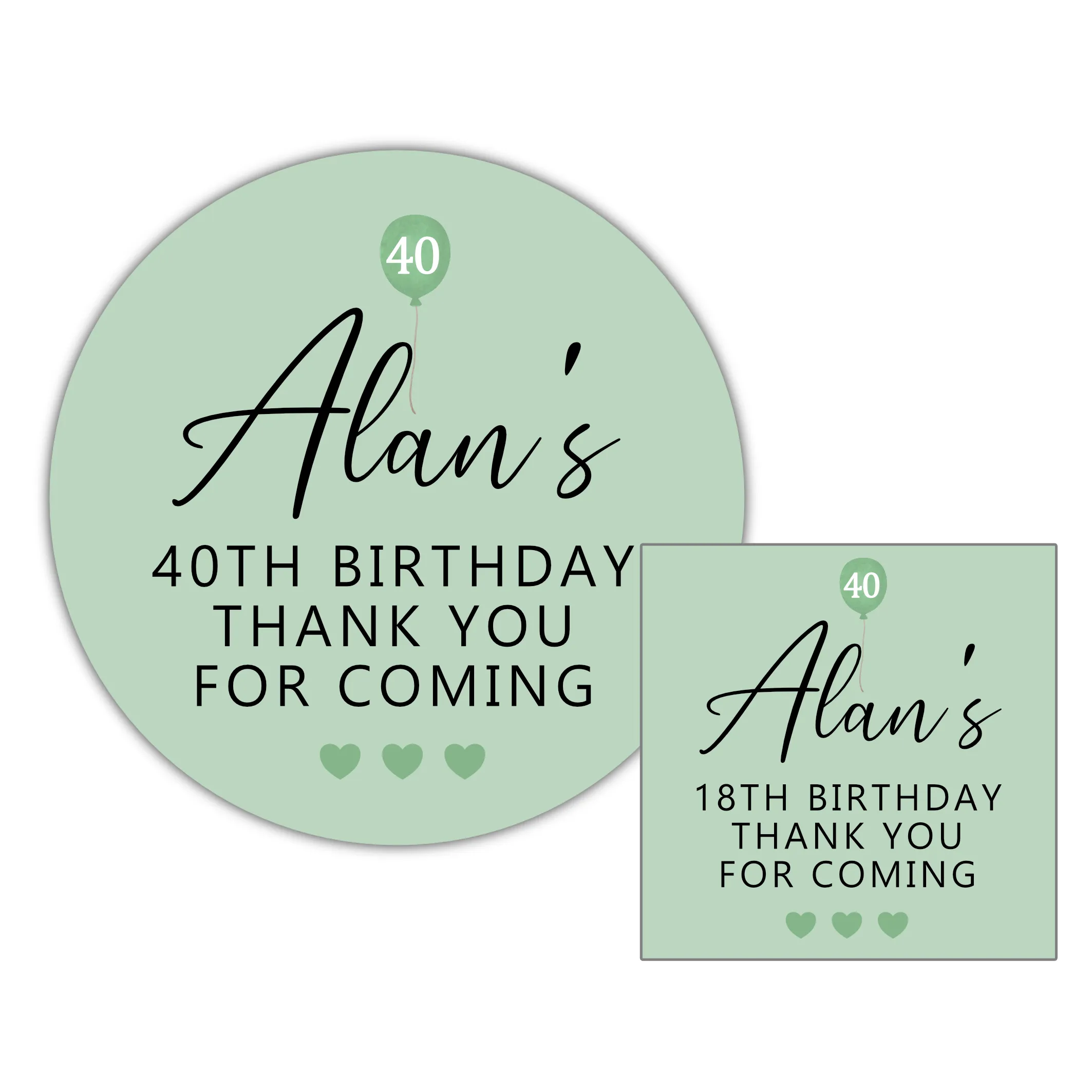 Personalised Birthday Gift Bag Green Balloon