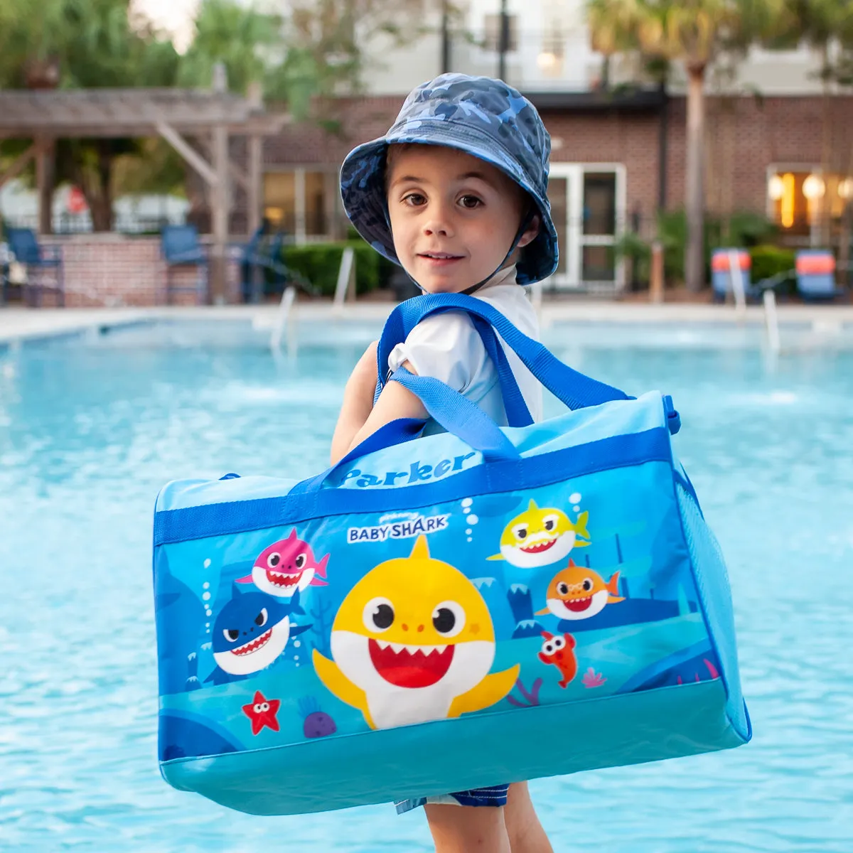 Personalized Kid's Travel Duffel Bag - Baby Shark