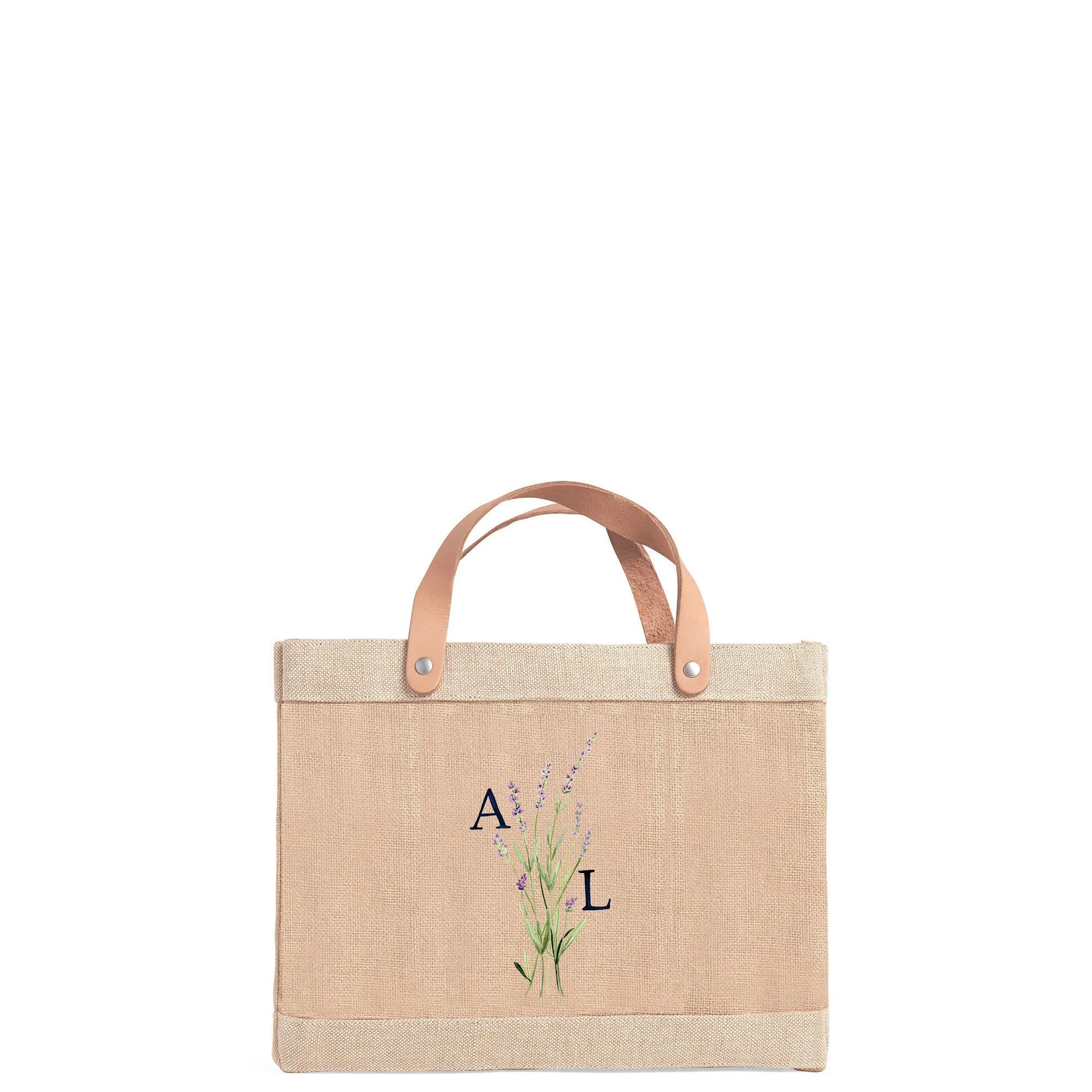 Petite Market Bag in Natural Lavender Bloom by Amy Logsdon