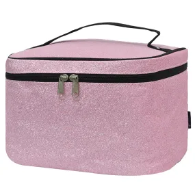 Pink Glitter NGIL Large Top Handle Cosmetic Case