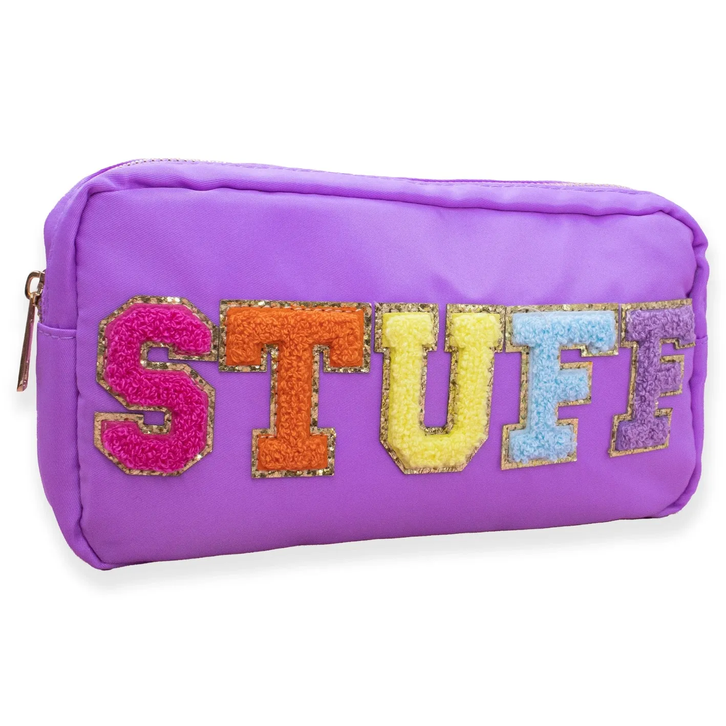 Preppy "STUFF" Lettered Toiletry Pouch