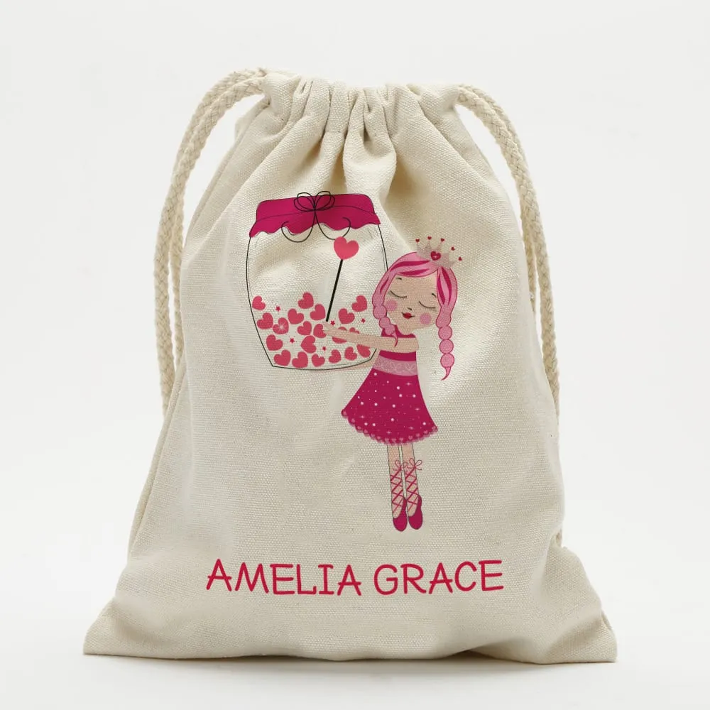 Princess Ballerina Custom Drawstring Sack