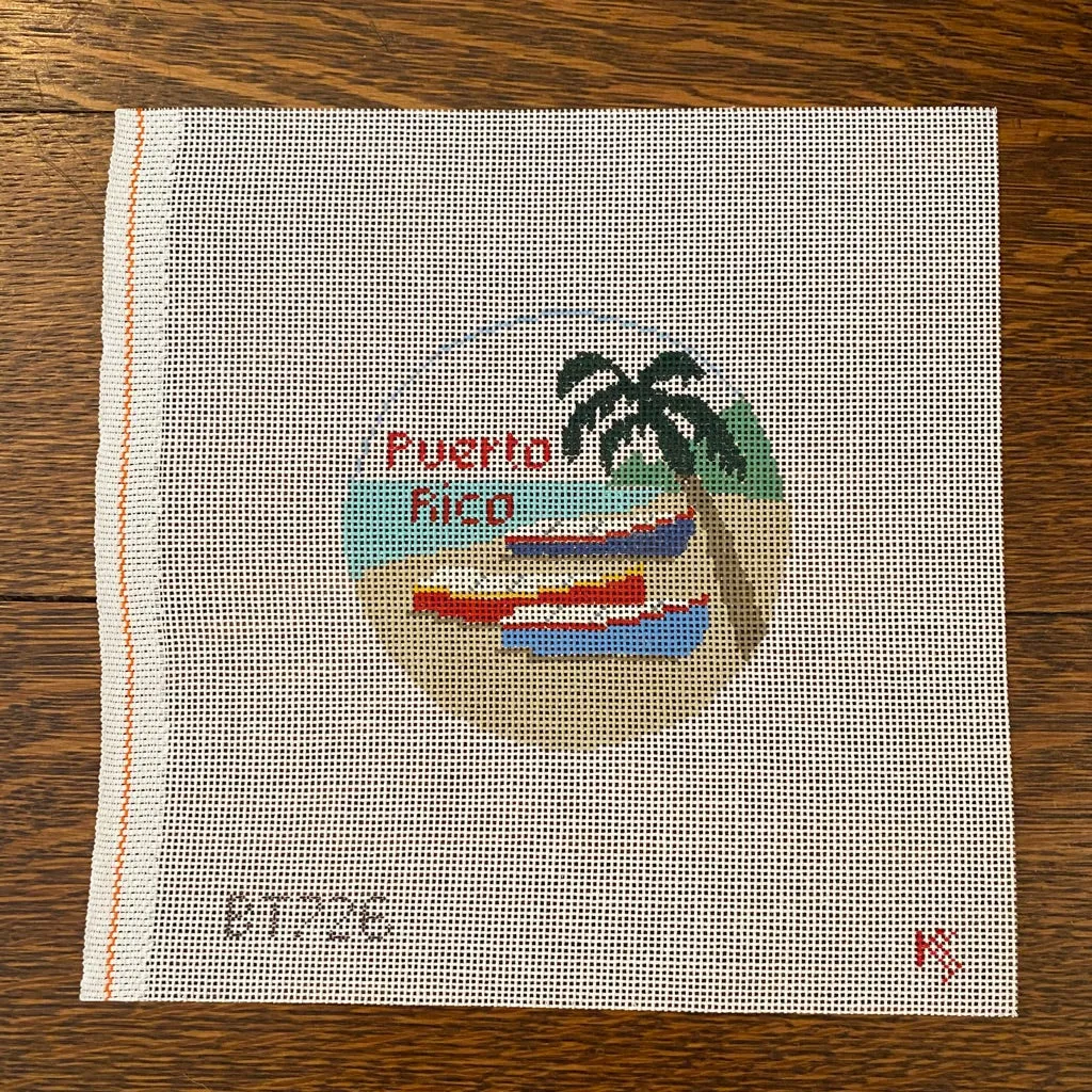 Puerto Rico Travel Round Canvas