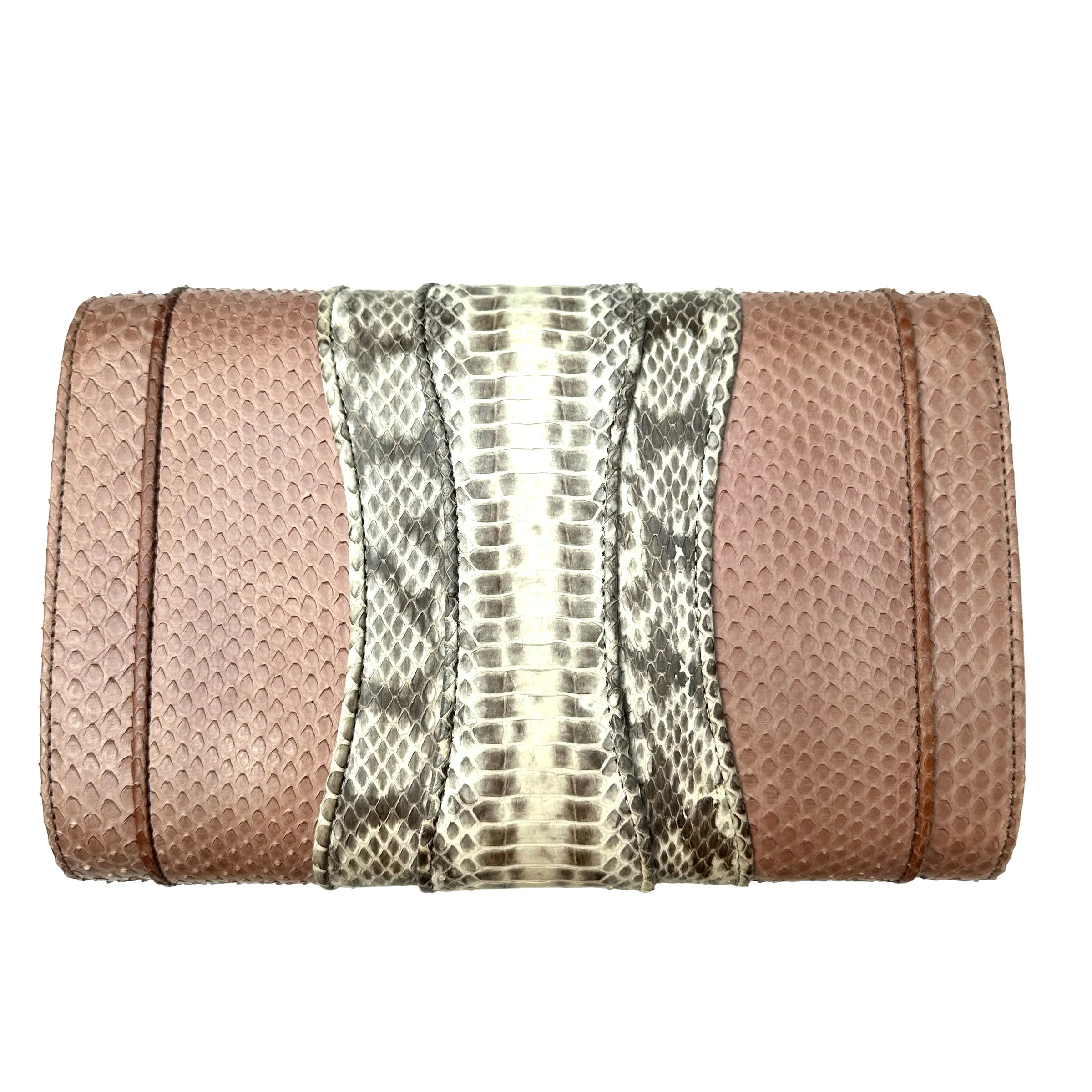 Python Clutch w/Crossbody Chain