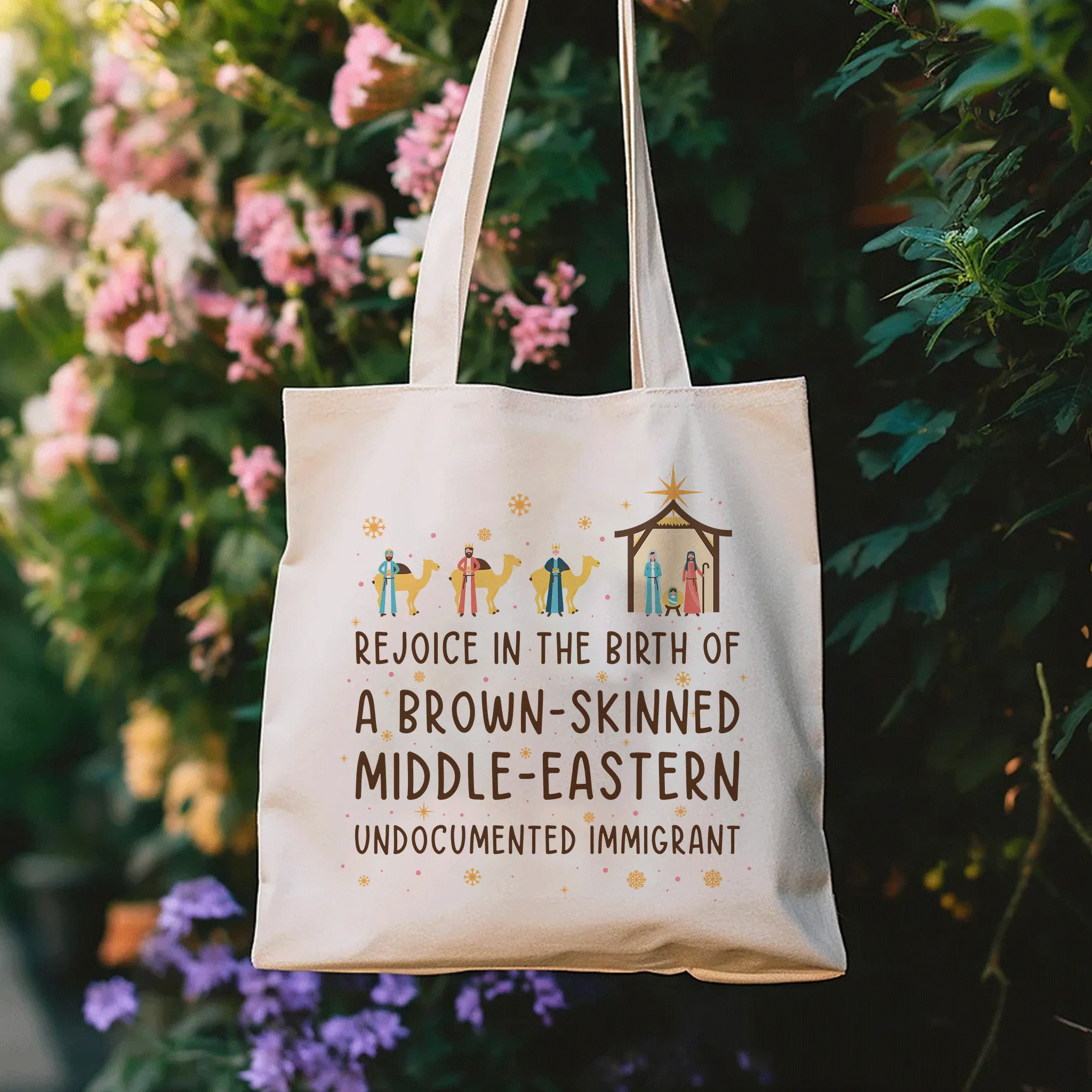 Rejoice In The Birth Of A Brown-Skinned Middle-Eastern Undocumented Immigrant Book Lovers Gift TBW305