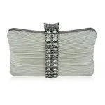 Riya Satin and Crystal Clutch Handbag