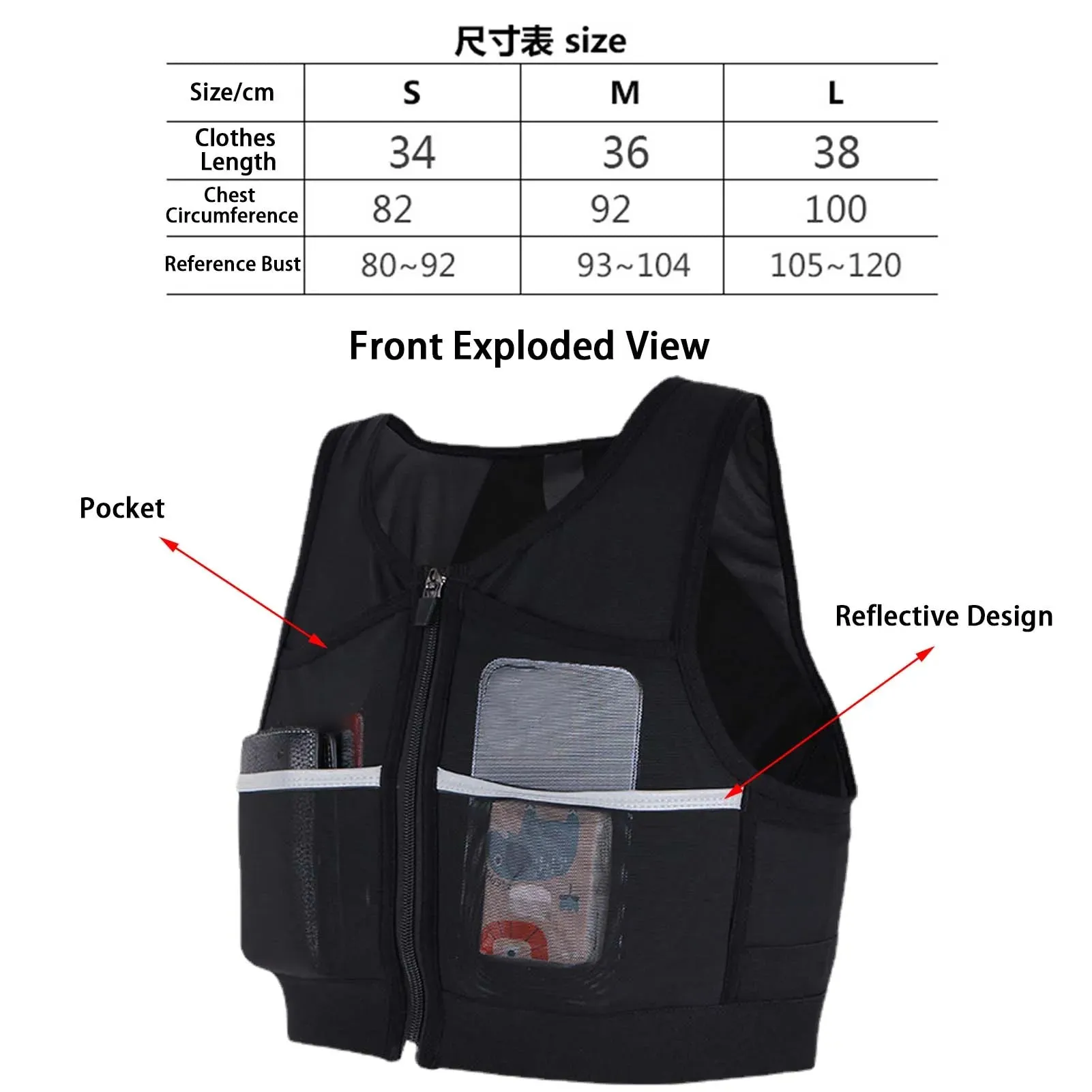 Running Vest Bag Breathable Mesh Cloth Cycling Backpack With Phone Holder Running Back Water Bottle Pocket With Reflective Strip