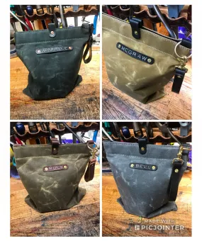 SCBA Mask / Utility Bag..Waxed Canvas and Leather