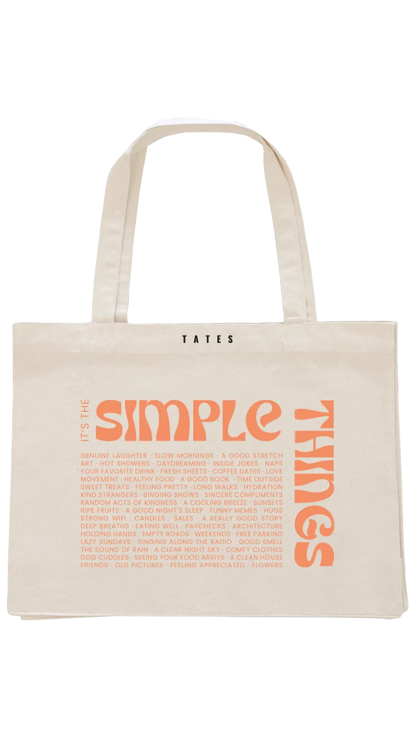 Shopping bag mit "Simple things" Motiv