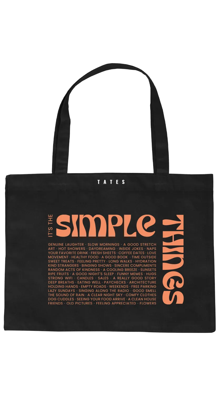 Shopping bag mit "Simple things" Motiv