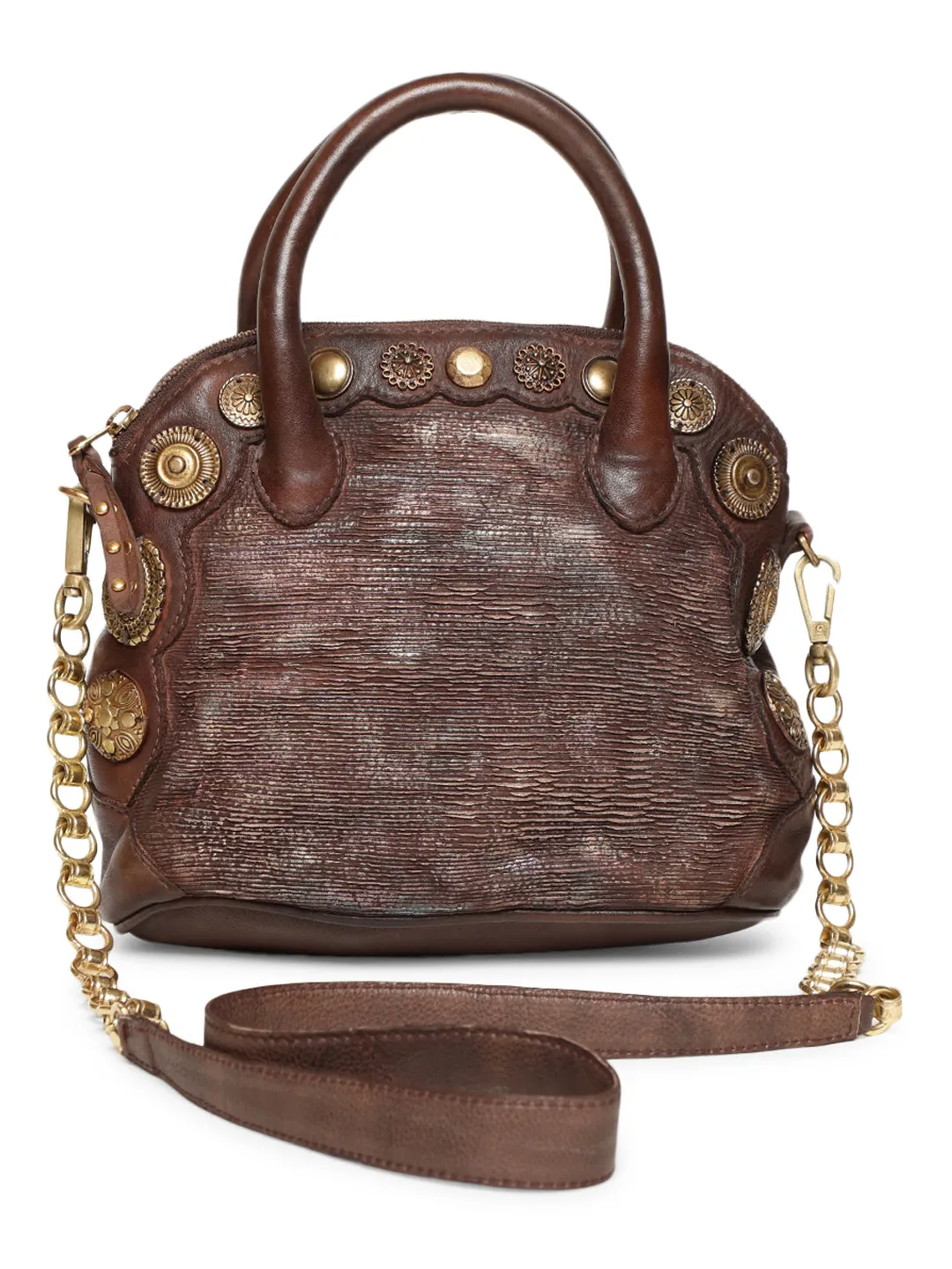 SILVIA: Brown Leather Women Handbag By Art N Vintage