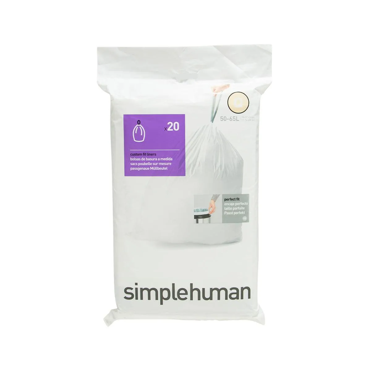 SIMPLEHUMAN Trash Bag 50 - 65L (Q)  (20pcs)