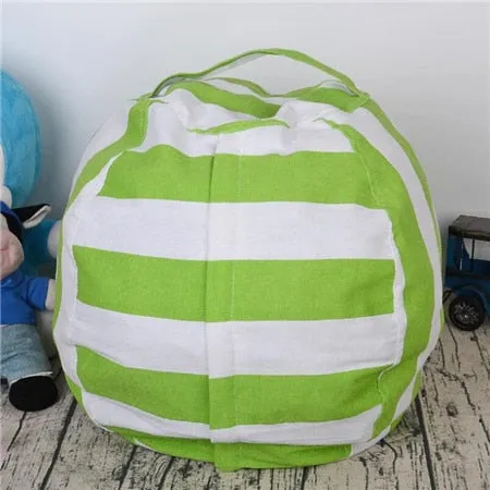 Stuffed Toys Storage Bean Bag - Children Plush Toy Organizer