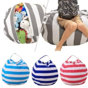 Stuffed Toys Storage Bean Bag - Children Plush Toy Organizer