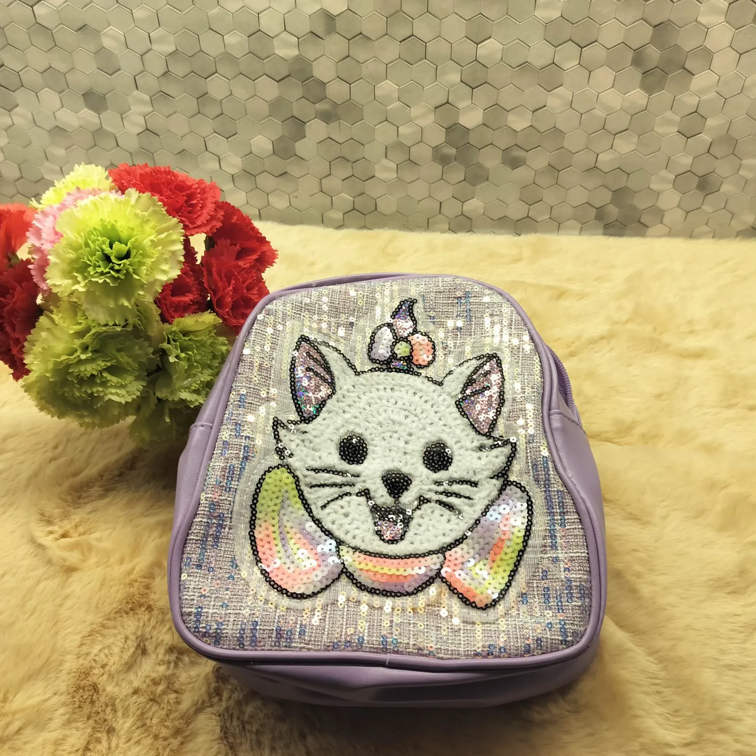 Stylish And Colorful Cat Mini Backpack