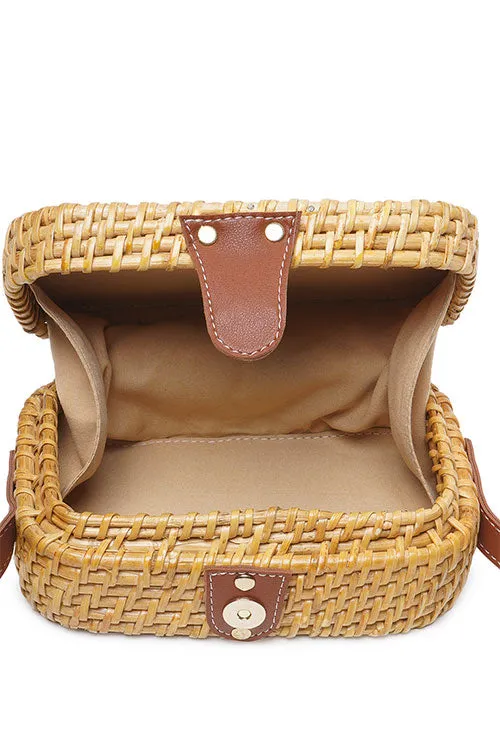 Tan Brown Boxy Sling Bag