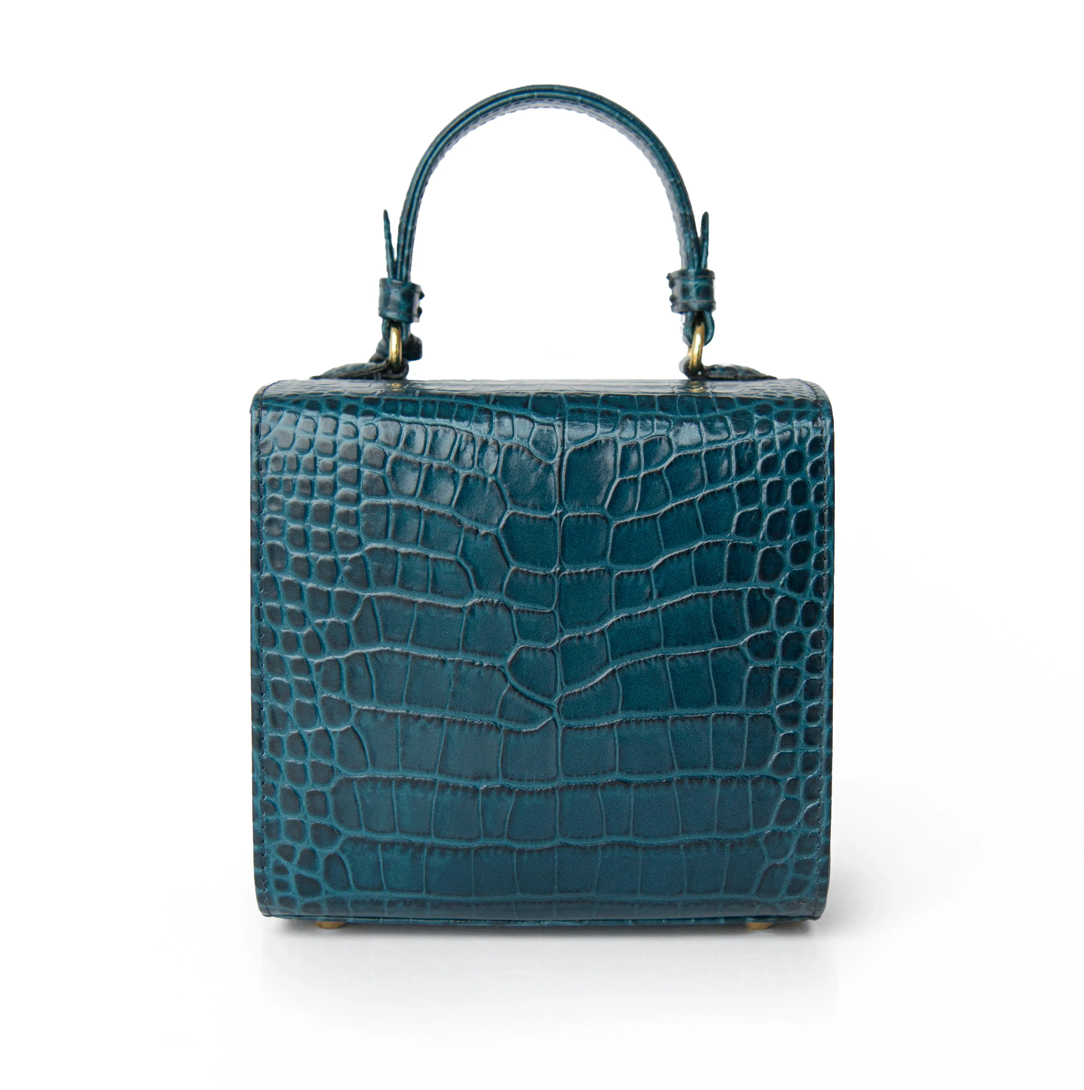 Teal Blue Charlotte box bag