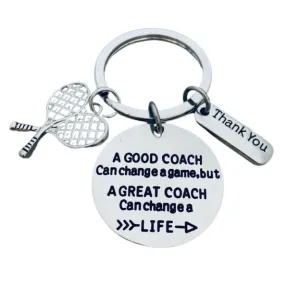 Tennis Coach Keychain