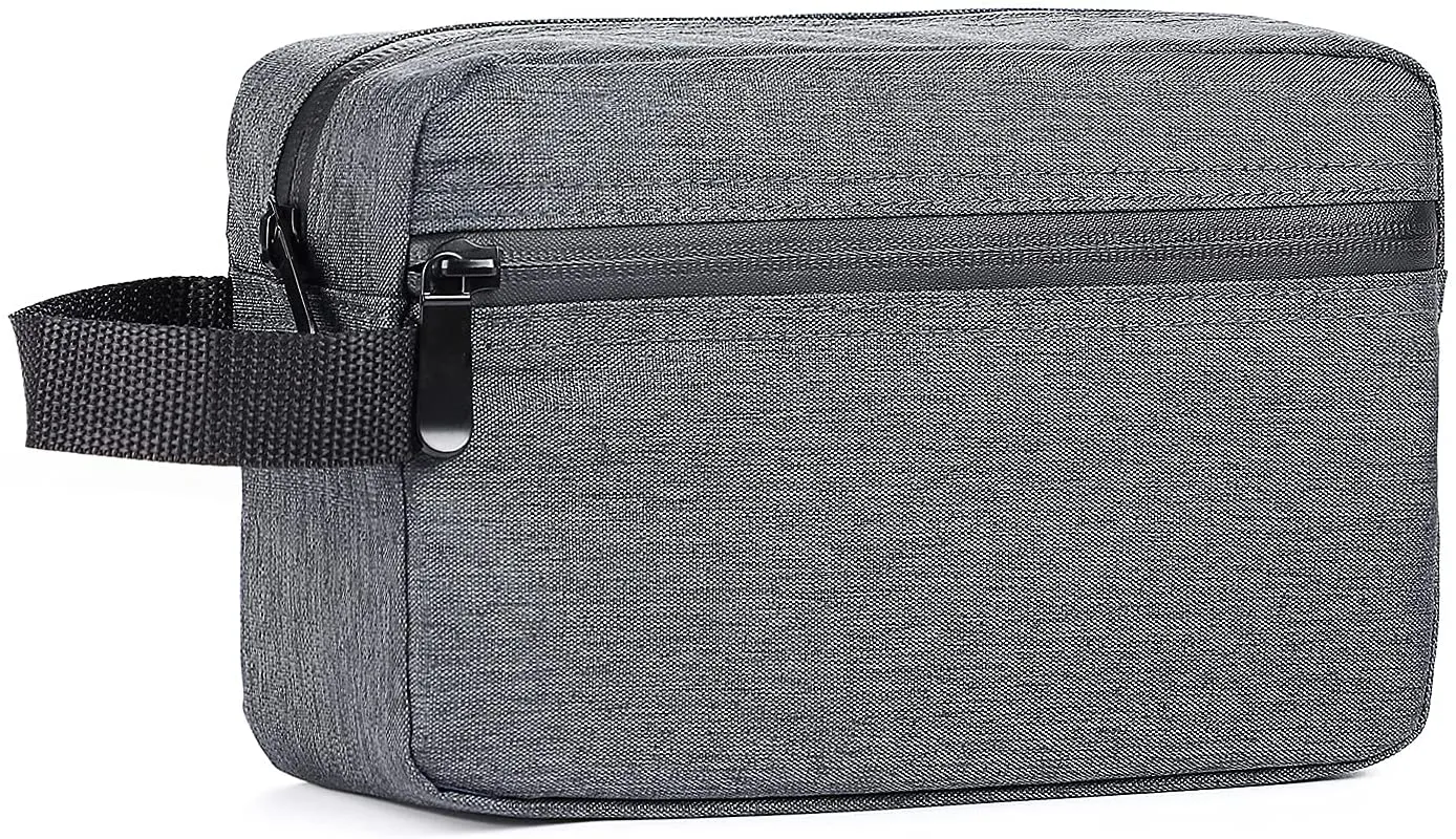 Toiletry Bag for Men, Portable Travel Toiletry Organizer Bag,Shaving Bag for Toiletries Accessories (Deep Gray)