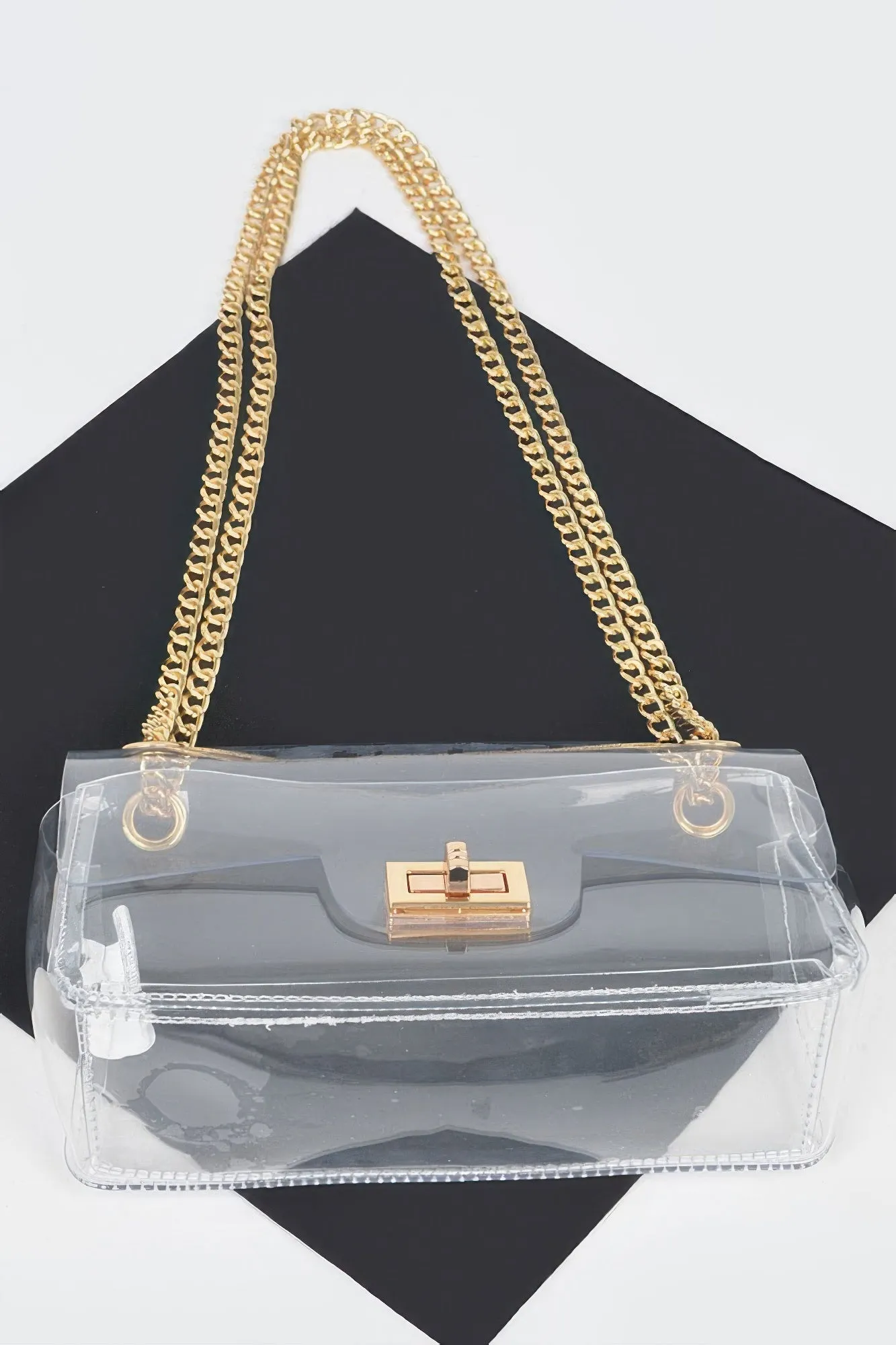 Transparent Flap Crossbody Bag