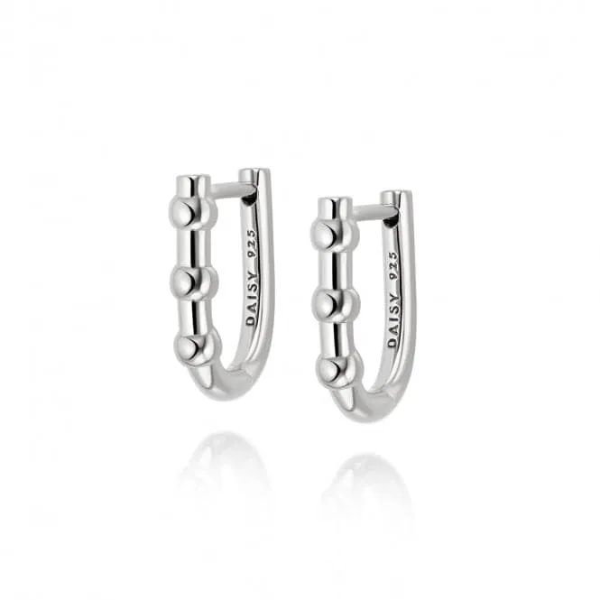 Treasures Bobble Huggie Sterling Silver Earrings TE03_SLV