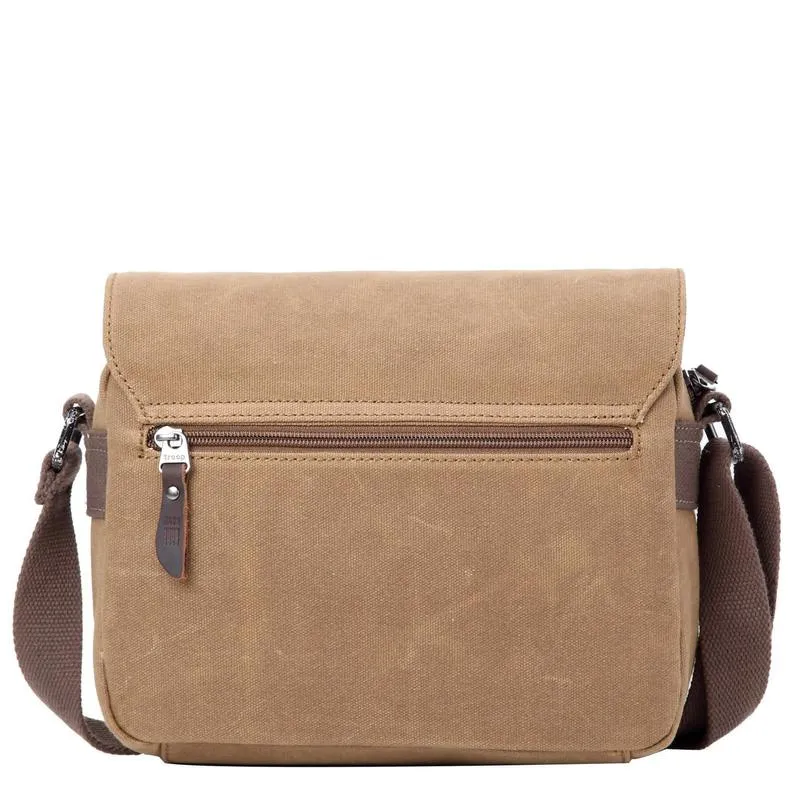 Troop London TRP0440 Heritage Across Body Bag in Dark Brown