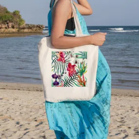 Tropical Floral Beach Tote