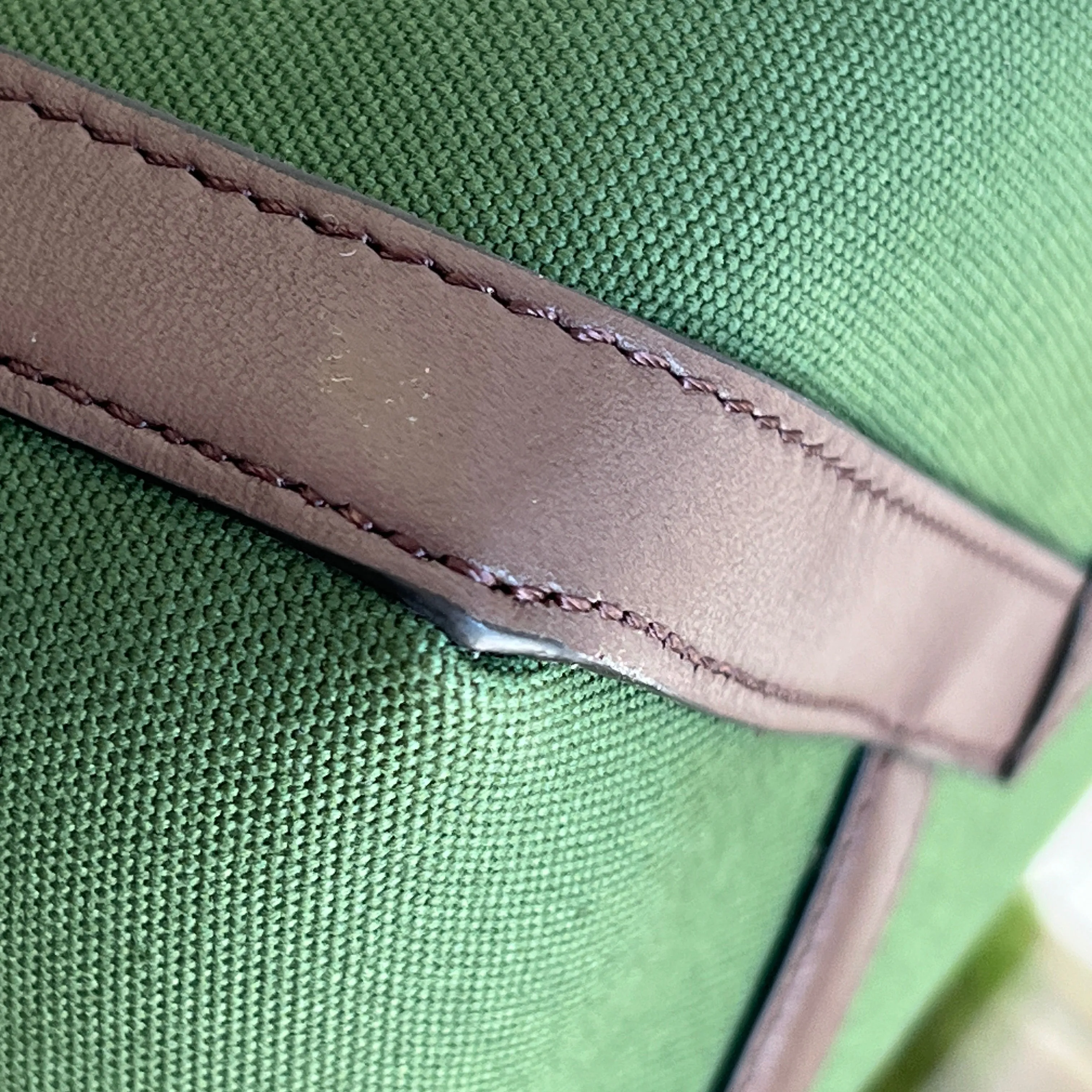 VALENTINO Green Canvas Garavani Stud Tote