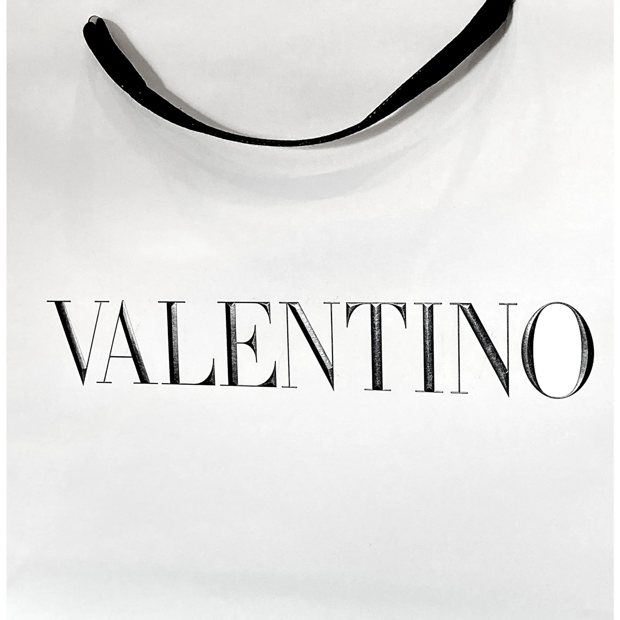 Valentino Shopping Gift Bag Designer Logo Packaging White Paper Large