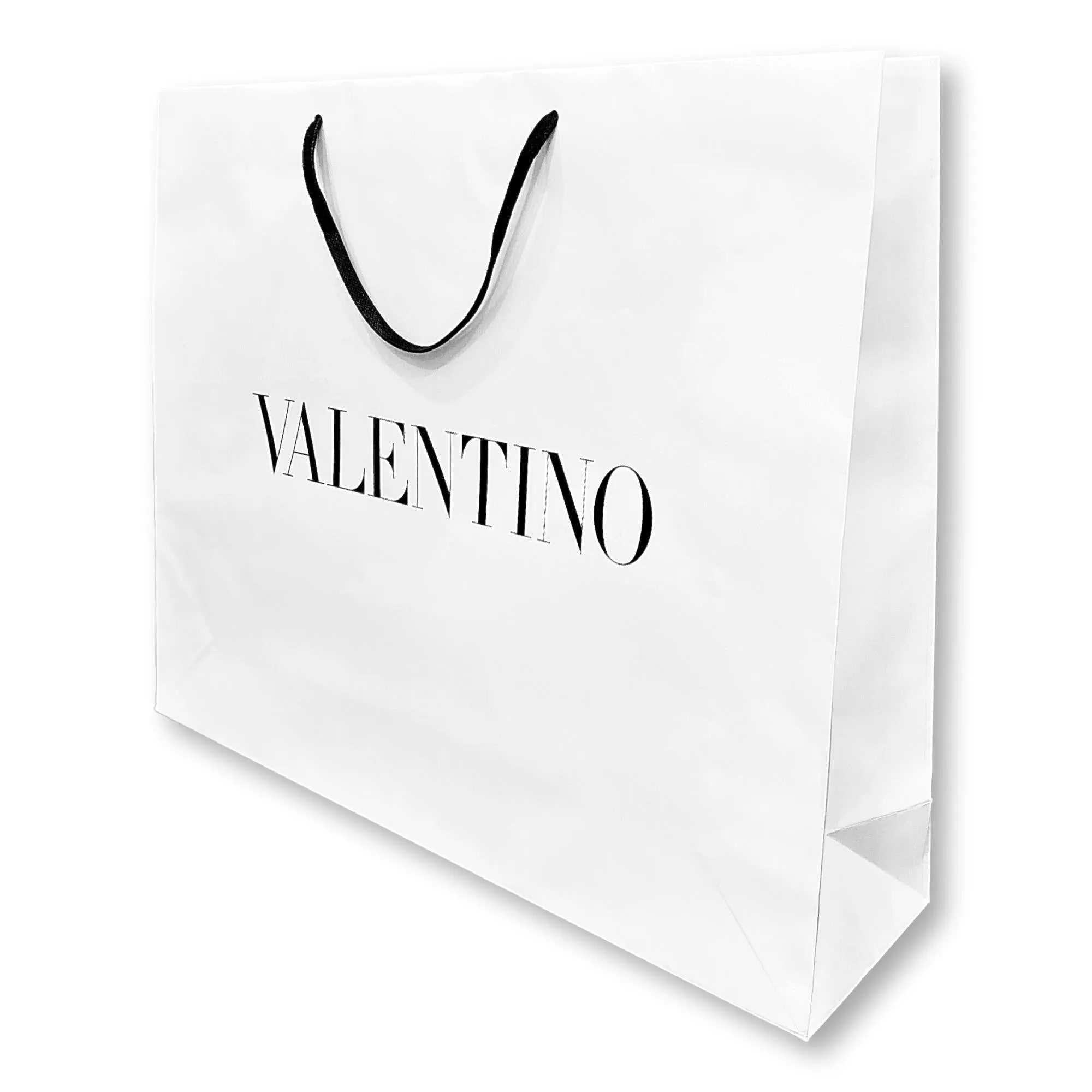 Valentino Shopping Gift Bag Designer Logo Packaging White Paper Large