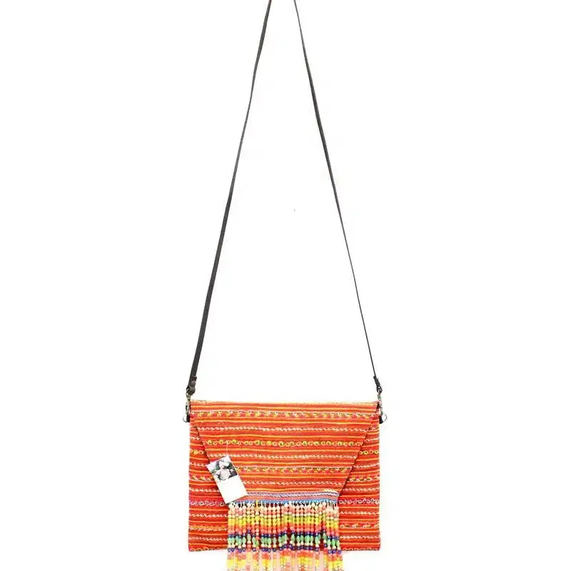 Vintage Upcycled Hmong Fabric Crossbody | Clutch - Thailand