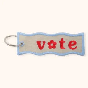 Vote Wavy Keychain